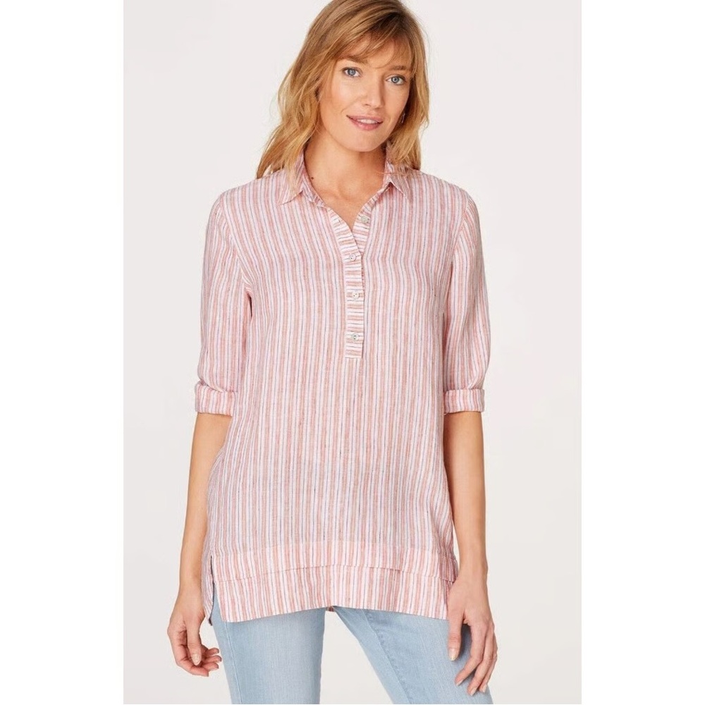 J Jill Pure Linen Popover